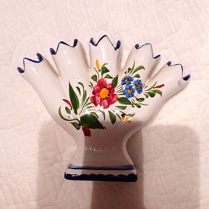 Five finger hand painted vase